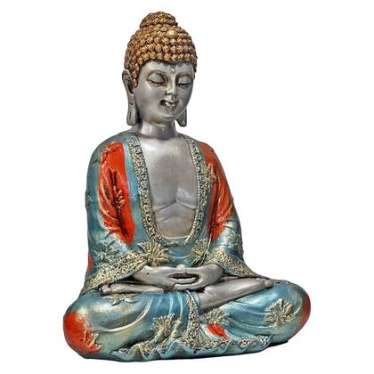 Imagem de Buda Hindu Tailandês Tibetano Estátua Marrom Grande de 22 cm