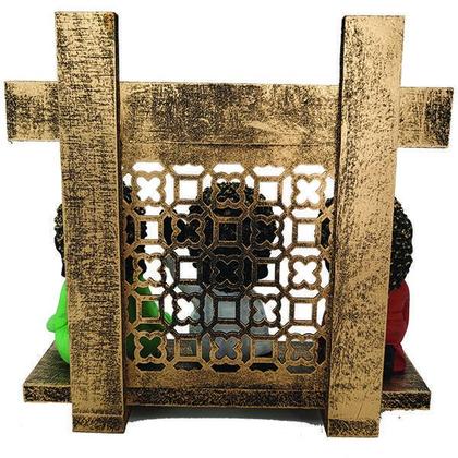 Imagem de Budinhas Trio Monges Altar Painel Zen Em Resina - Amarelo