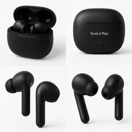 Imagem de Buds 6 Play Fone Sem Fio Bluetooth 5.3 Leve, Potente e Econômico
