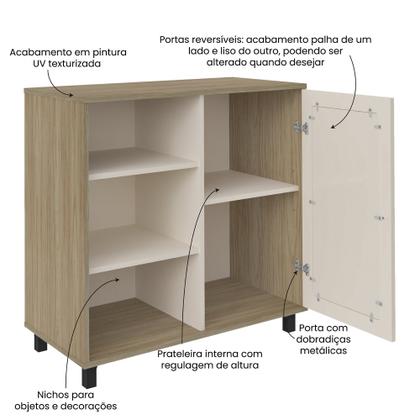 Imagem de Buffet 1 Porta Palhinha Rattan Charlotte
