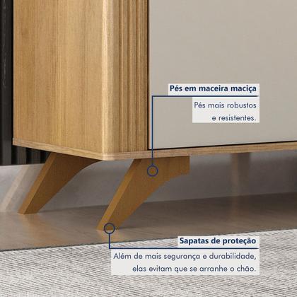 Imagem de Buffet 3 Portas 2 Prateleira Pampulha Valdemoveis