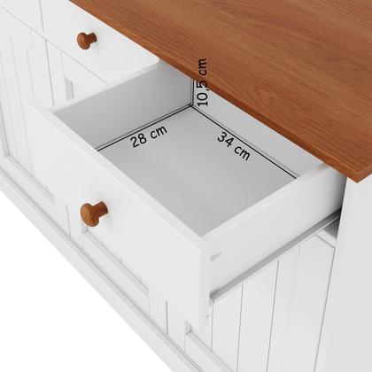 Imagem de Buffet 3 Portas e 3 Gavetas em Madeira Maciça Westerland