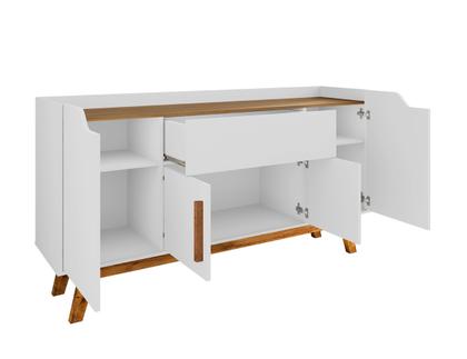 Imagem de Buffet Aparador 1 Gaveta 4 Portas Retro Pés De Madeira Future