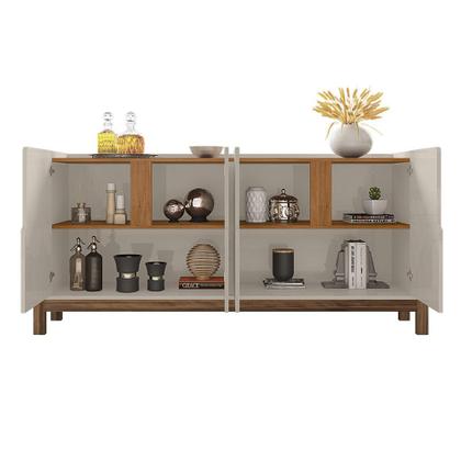 Imagem de Buffet Aparador 170cm 4 Portas Lizz Casa D Off White/Cedro