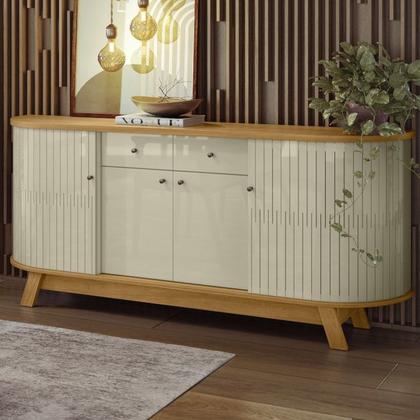 Imagem de Buffet Aparador 4 Portas 183 cm Monaco Cumaru Opala MADETEC
