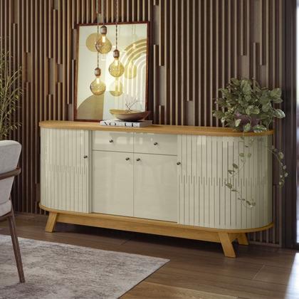 Imagem de Buffet Aparador 4 Portas 183 cm Monaco Cumaru Opala MADETEC
