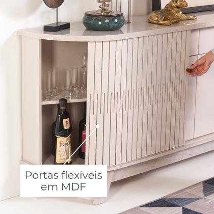 Imagem de Buffet Aparador Balcão 2 Portas Curvo 1 Gaveta Monza