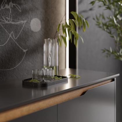 Imagem de Buffet Aparador Balcão Sala de Jantar 2 Portas e 2 Gavetas Flow - Preto