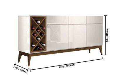 Imagem de Buffet Aparador com Adega Passion Off White com Naturale - EDN Móveis