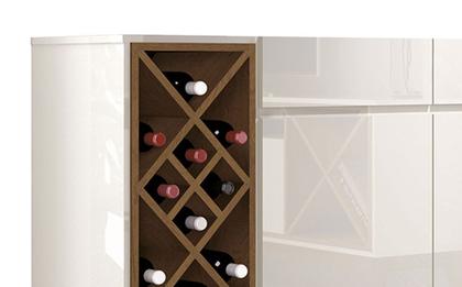 Imagem de Buffet Aparador com Adega Passion Off White com Naturale - EDN Móveis