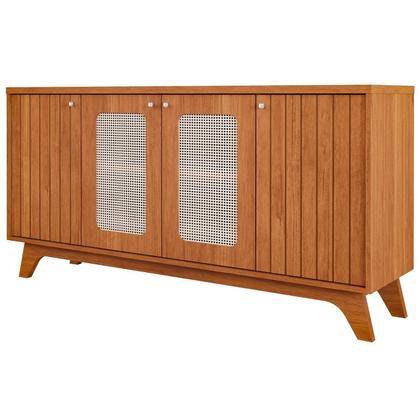 Imagem de Buffet Aparador de Sala de Jantar 4 Portas com Tela Isa Marrom/Cinamomo