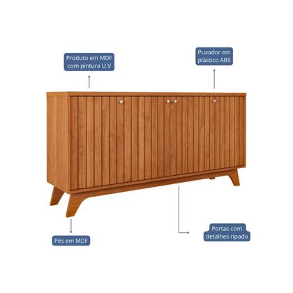 Imagem de Buffet Aparador de Sala de Jantar 4 portas Isa