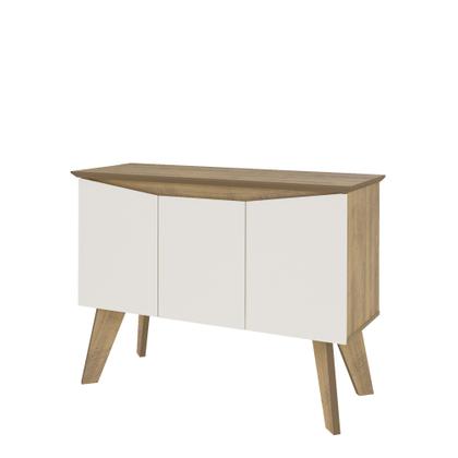 Imagem de Buffet Aparador Jasmin 1,10m com 3 Portas Babus - Pinho / Off White