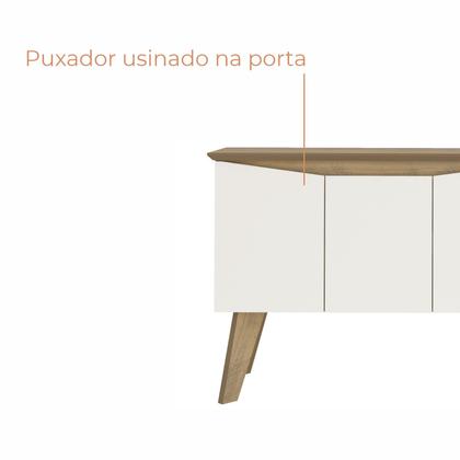 Imagem de Buffet Aparador Jasmin 1,10m com 3 Portas Babus - Pinho / Off White
