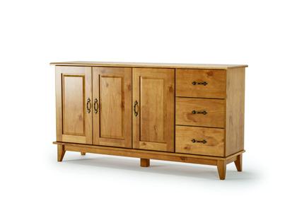 Imagem de Buffet Aparador Madeira Maciça 3 Portas 3 Gavetas Bella