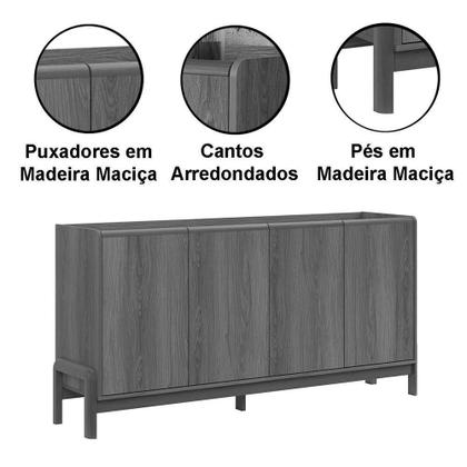 Imagem de Buffet Aparador Para Sala De Jantar 4 Portas Elisa Off White/jequitiba