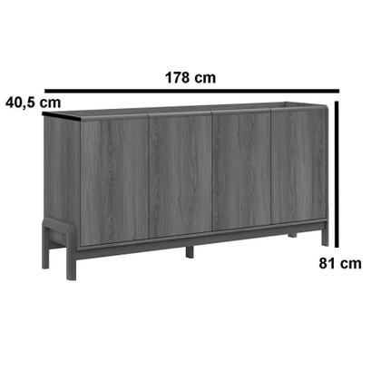 Imagem de Buffet Aparador Para Sala De Jantar 4 Portas Elisa Off White/jequitiba