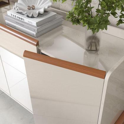 Imagem de Buffet Aparador Para Sala De Jantar 4 Portas Elisa Off White/jequitiba