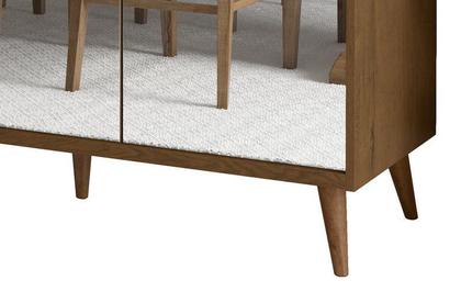 Imagem de Buffet Aparador Retrô com Espelho Delux 3 Portas Malbec - MoveisAqui