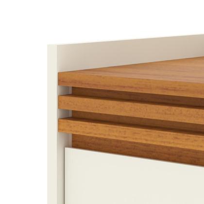 Imagem de Buffet Aparador Ripado 4 Portas com Pés de MDF Astúrias 180cm