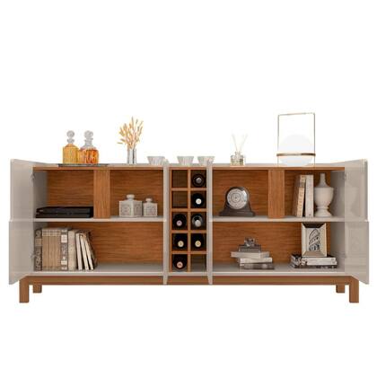 Imagem de Buffet Aparador Sala de Jantar 190cm Nay C14 Off White/Cedro - Mpozenato