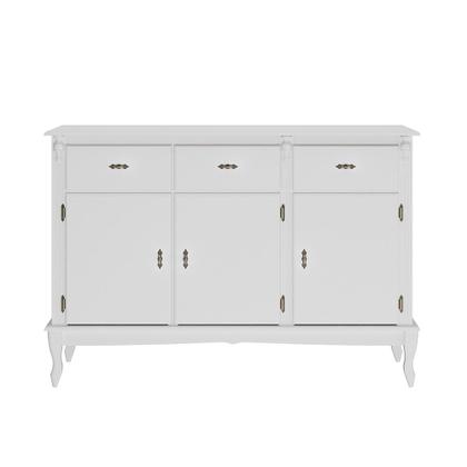 Imagem de Buffet Balcão de Cozinha de Madeira Luís XV 146 cm com 3 Portas e 3 Gavetas - 1039