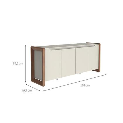 Imagem de Buffet Bristol 4 Portas 2 Gavetas Off White e Naturale