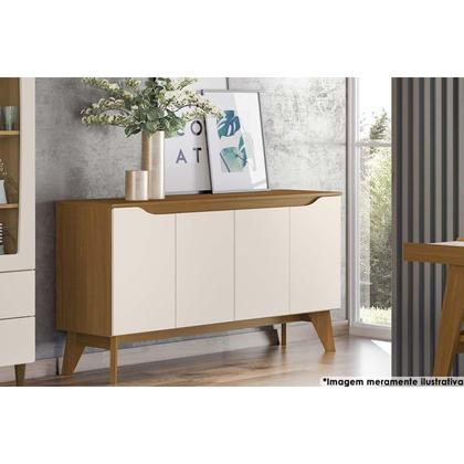 Imagem de Buffet de Sala Jantar Quartzo 4 Portas Nature/Off White - Henn