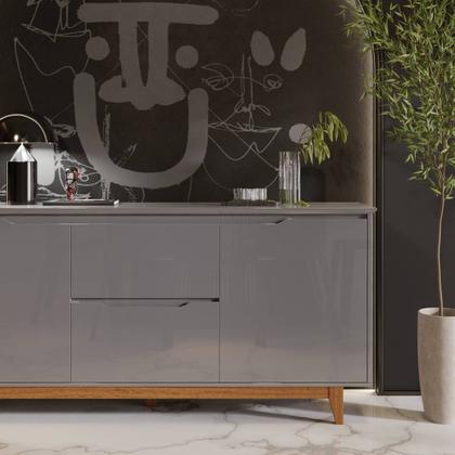 Imagem de Buffet Decorativo Flow de 2 Portas - EJ Móveis - Cinza