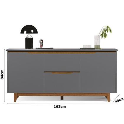 Imagem de Buffet Duas Portas Flow Cinza/Freijó - EJ Móveis