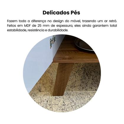 Imagem de Buffet Elegance 4 PT Pinho e Off White
