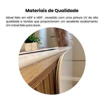 Imagem de Buffet Elegance 4 PT Pinho e Off White