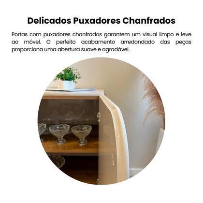 Imagem de Buffet Elegance 4 PT Pinho e Off White