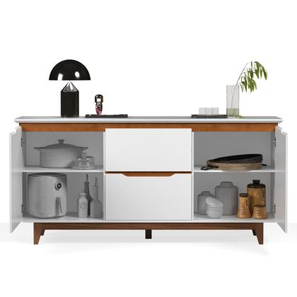 Imagem de Buffet Grande 2 Portas 2 Gavetas Pés de Madeira Flow Ej Móveis