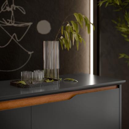 Imagem de Buffet Grande 2 Portas 2 Gavetas Pés de Madeira Flow Ej Móveis