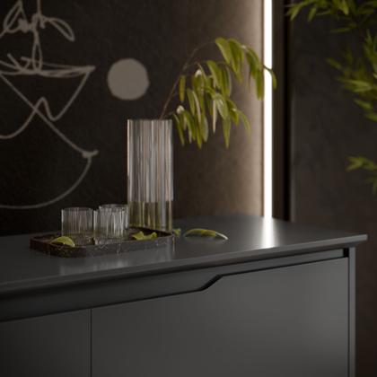 Imagem de Buffet Grande 2 Portas 2 Gavetas Pés de Madeira Flow Ej Móveis