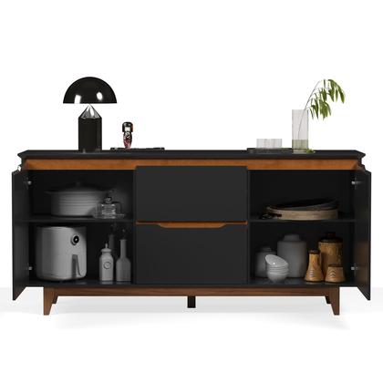 Imagem de Buffet Grande 2 Portas 2 Gavetas Pés de Madeira Flow Ej Móveis