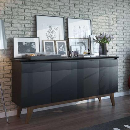 Buffet Ivanie 4 PT Preto - Mobly Imagem de Buffet Ivanie 4 PT Preto
