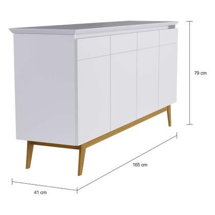 Buffet Kingston 4 PTBranco - Mobly Imagem de Buffet Kingston 4 PTBranco