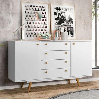 Buffet Lassen 4 GV 2 PT Branco - Mobly Imagem de Buffet Lassen 4 GV 2 PT Branco