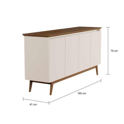 Buffet Liverpool 4 PT Off White e Freijo Touch - Mobly Imagem de Buffet Liverpool 4 PT Off White e Freijo Touch