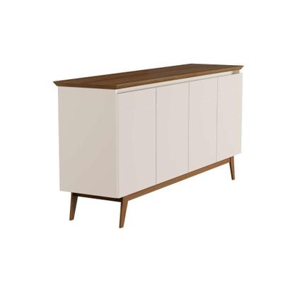 Buffet Liverpool 4 PT Off White e Freijo Touch - Mobly Imagem de Buffet Liverpool 4 PT Off White e Freijo Touch