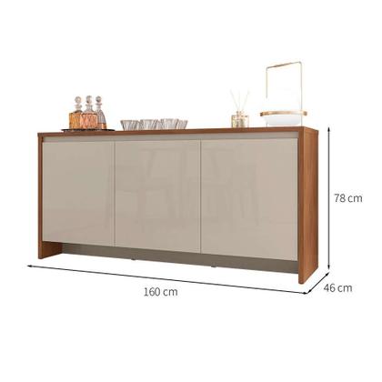 Buffet Madrid 3 PT 1 GV Cedro e Off White - Mobly Imagem de Buffet Madrid 3 PT 1 GV Cedro e Off White