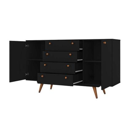 Buffet Maty 4 GV 2 PT Preto - Mobly Imagem de Buffet Maty 4 GV 2 PT Preto
