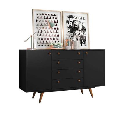 Buffet Maty 4 GV 2 PT Preto - Mobly Imagem de Buffet Maty 4 GV 2 PT Preto