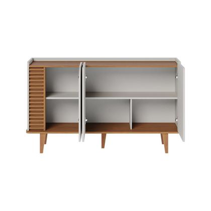 Imagem de Buffet para Sala de Jantar 3 Portas Jurerê Off White com Freijó