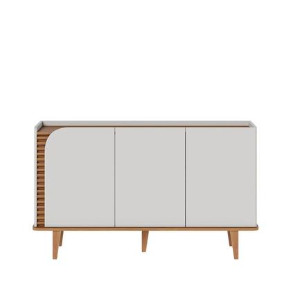 Imagem de Buffet para Sala de Jantar 3 Portas Jurerê Off White com Freijó