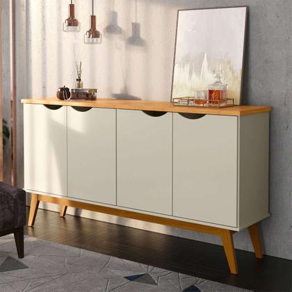 Buffet Prism 4 PT Off White e Cinamomo - Patrimar Imagem de Buffet Prism 4 PT Off White e Cinamomo