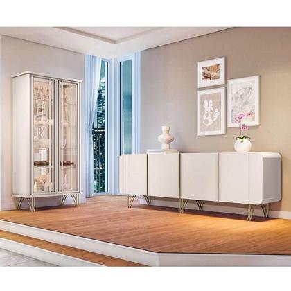 Imagem de Buffet Saluti E Cristaleira évora Off White - Hb Móveis