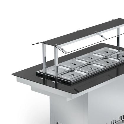 Imagem de Buffet Térmico 1,60m 8 GNs 1/2 New Buffet NBRCQ-8 Inox Refrimate - Iluminação LED